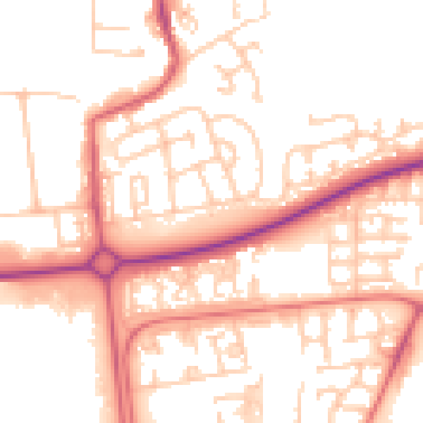 Daytime road noise heatmap for NE12 5XJ