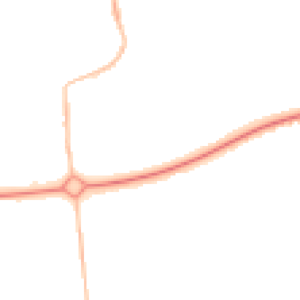 Night-time road noise heatmap for NE12 5XJ