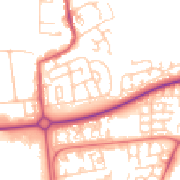 Daytime road noise heatmap for NE12 5XL