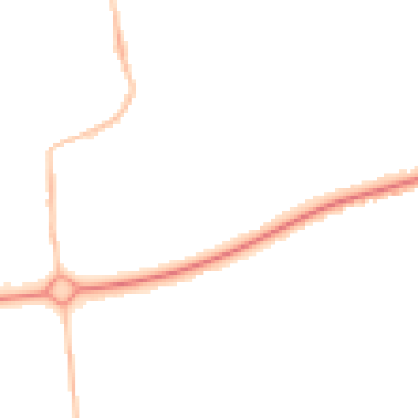 Night-time road noise heatmap for NE12 5XN