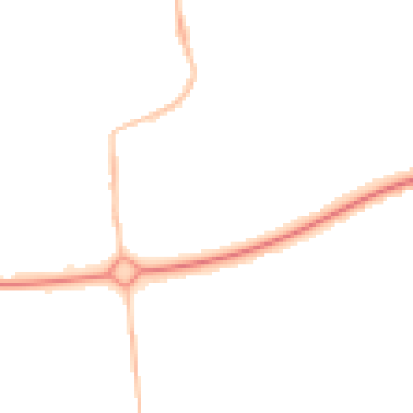 Night-time road noise heatmap for NE12 5XQ