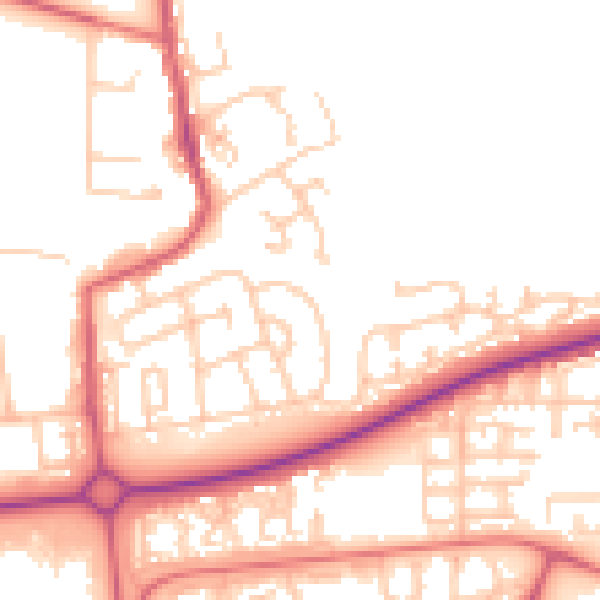 Daytime road noise heatmap for NE12 5XR