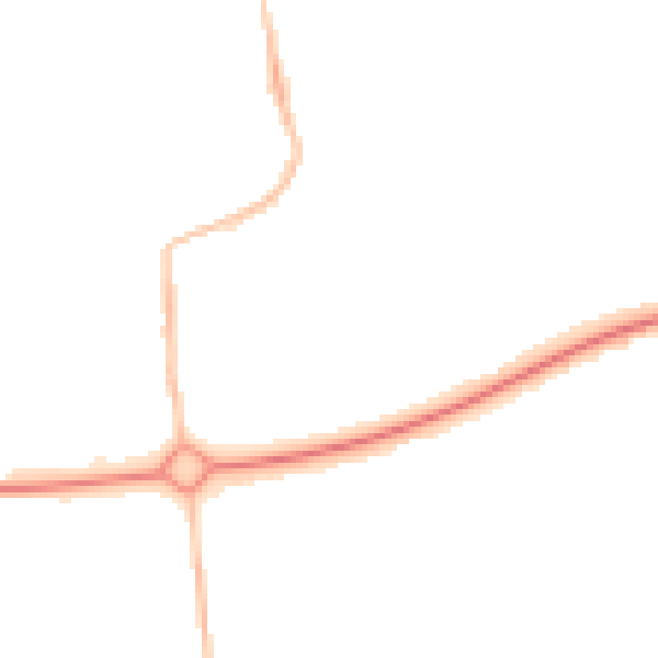 Night-time road noise heatmap for NE12 5XY