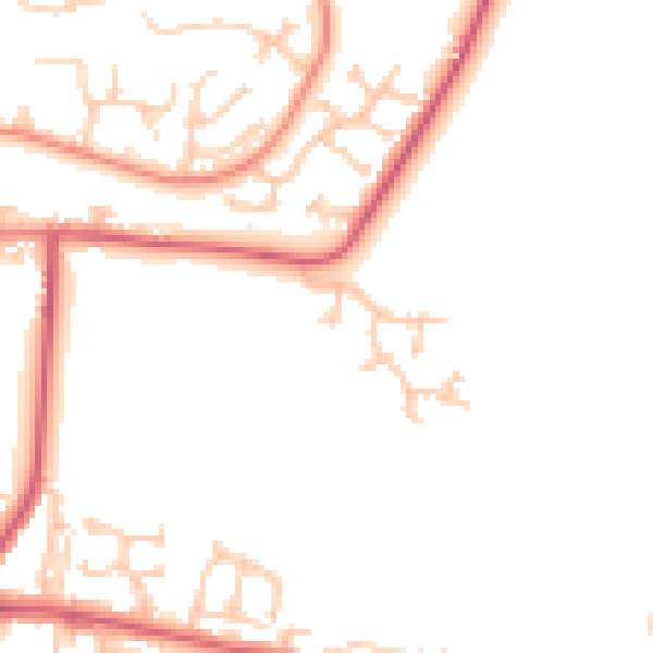 Daytime road noise heatmap for NE12 6BB