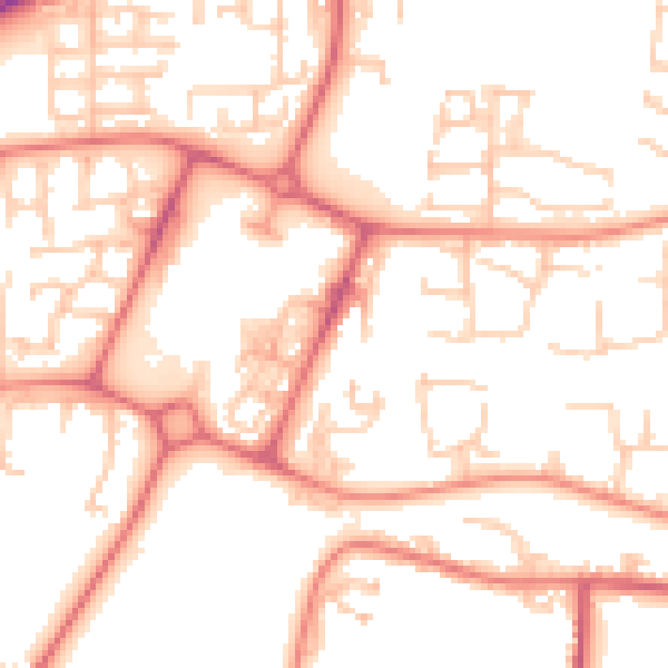 Daytime road noise heatmap for NE12 6DL