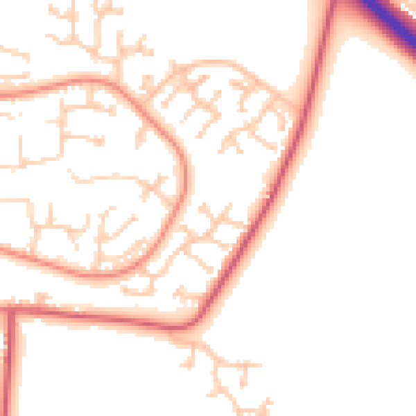 Daytime road noise heatmap for NE12 6FD