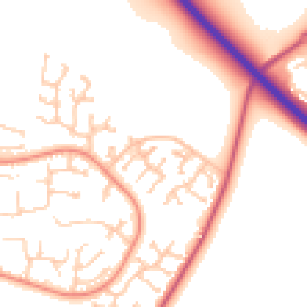 Daytime road noise heatmap for NE12 6FZ