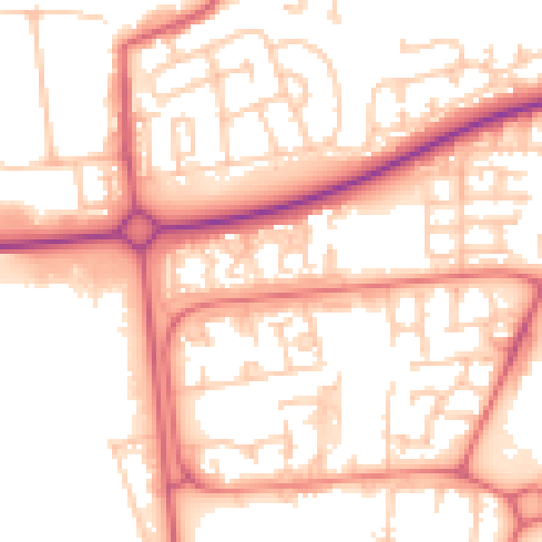 Daytime road noise heatmap for NE12 6GS