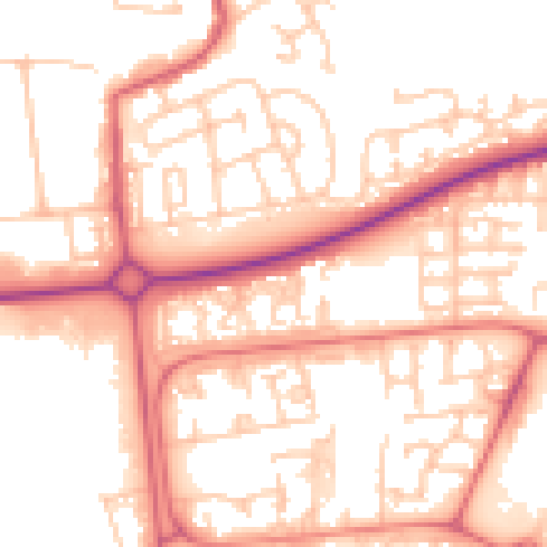 Daytime road noise heatmap for NE12 6GW