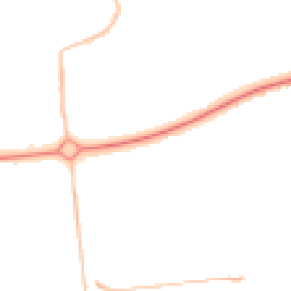 Night-time road noise heatmap for NE12 6GW