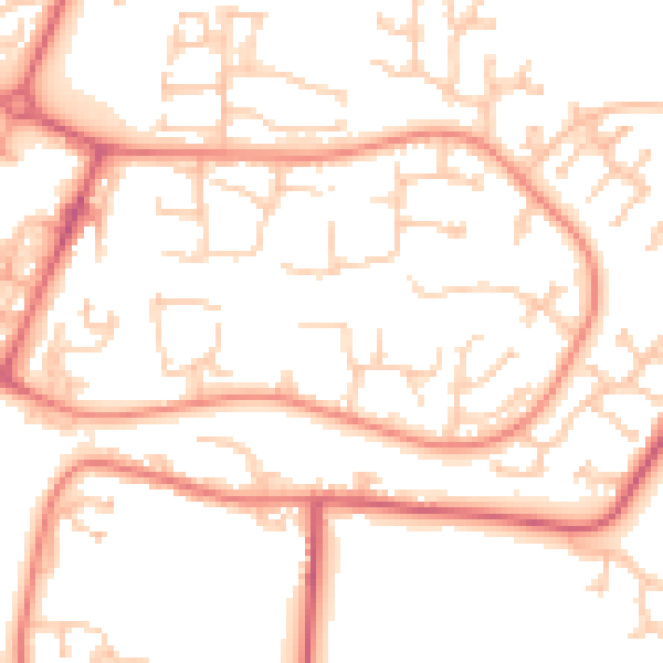 Daytime road noise heatmap for NE12 6LT