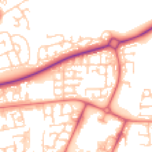 Daytime road noise heatmap for NE12 6QB