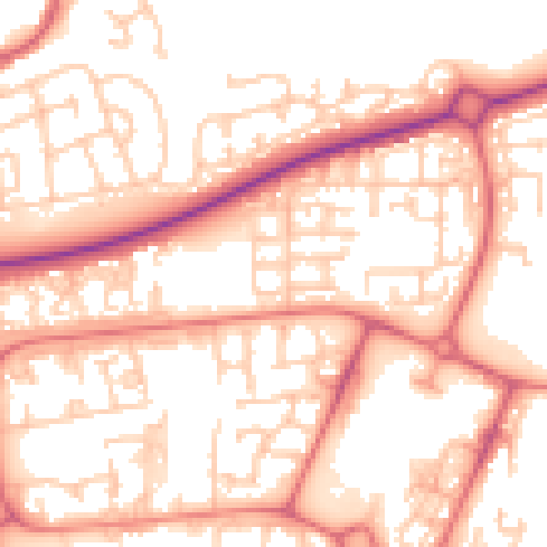 Daytime road noise heatmap for NE12 6QH