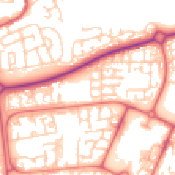 Daytime road noise heatmap for NE12 6QJ
