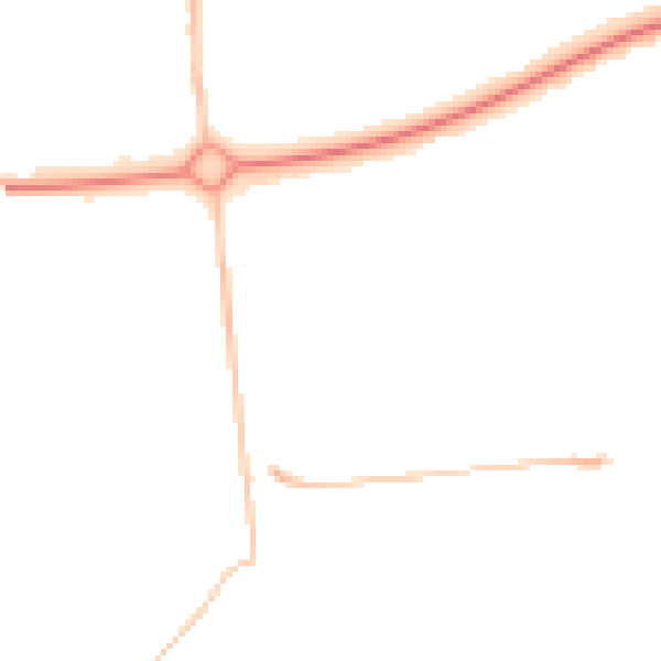 Night-time road noise heatmap for NE12 6QR