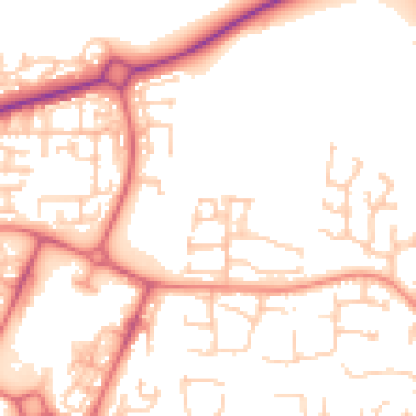 Daytime road noise heatmap for NE12 6SB