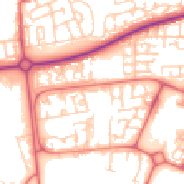 Daytime road noise heatmap for NE12 6TF