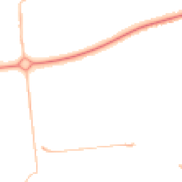 Night-time road noise heatmap for NE12 6TF