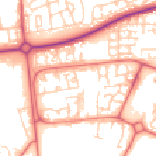 Daytime road noise heatmap for NE12 6TG