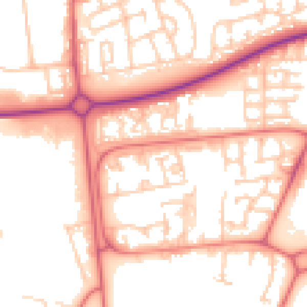 Daytime road noise heatmap for NE12 6TH