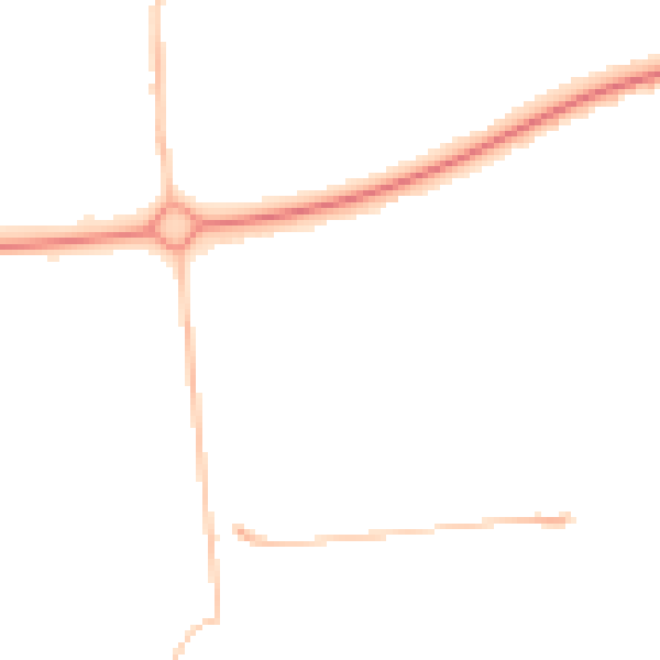 Night-time road noise heatmap for NE12 6TH