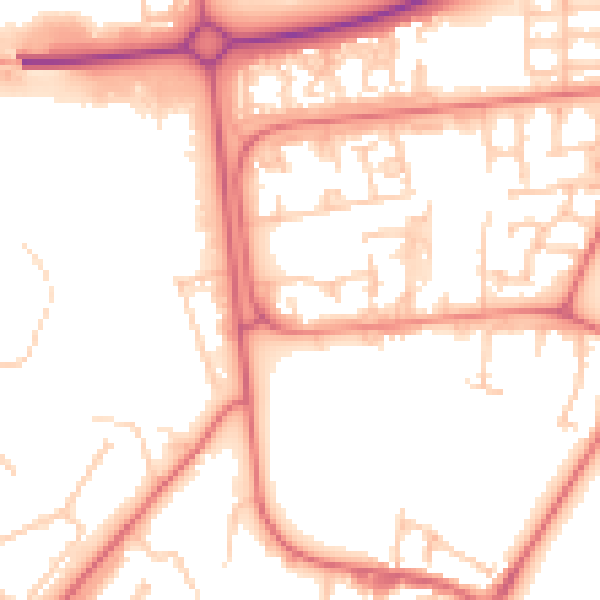 Daytime road noise heatmap for NE12 6TN