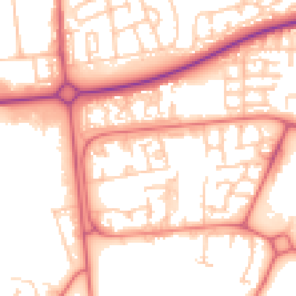 Daytime road noise heatmap for NE12 6TQ