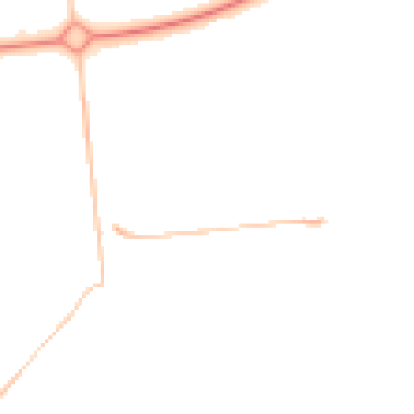 Night-time road noise heatmap for NE12 6TR