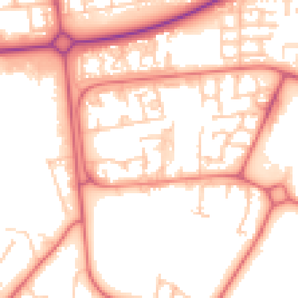 Daytime road noise heatmap for NE12 6TS