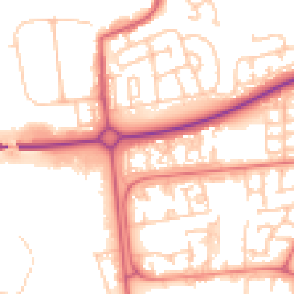 Daytime road noise heatmap for NE12 6TT