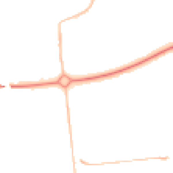 Night-time road noise heatmap for NE12 6TT