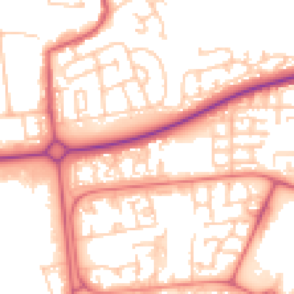 Daytime road noise heatmap for NE12 6TX