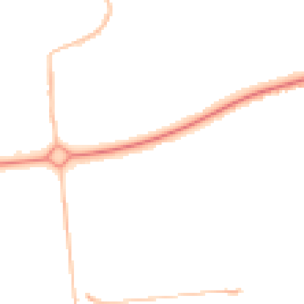 Night-time road noise heatmap for NE12 6TX