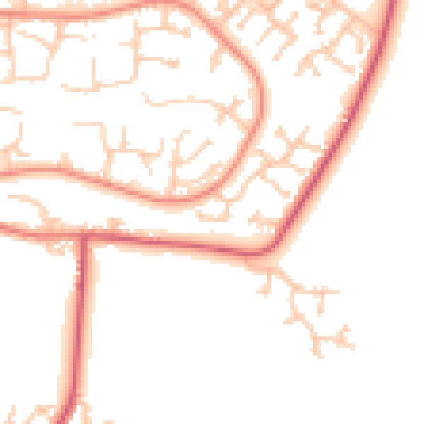 Daytime road noise heatmap for NE12 6XF