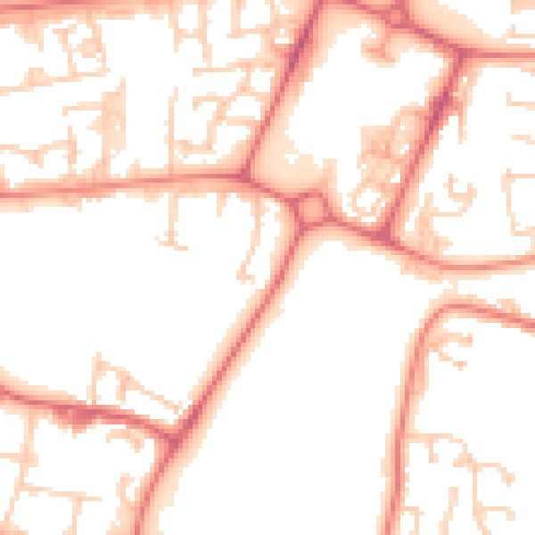 Daytime road noise heatmap for NE12 6YJ