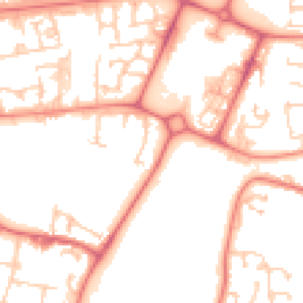Daytime road noise heatmap for NE12 6YN