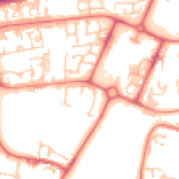 Daytime road noise heatmap for NE12 6YR