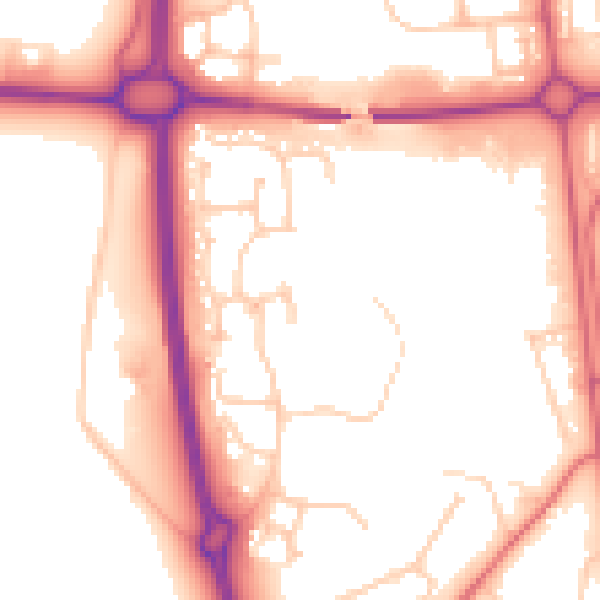 Daytime road noise heatmap for NE12 7BP