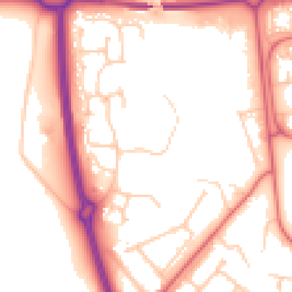 Daytime road noise heatmap for NE12 7BS