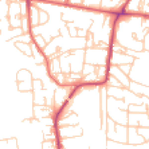 Daytime road noise heatmap for NE12 7LJ