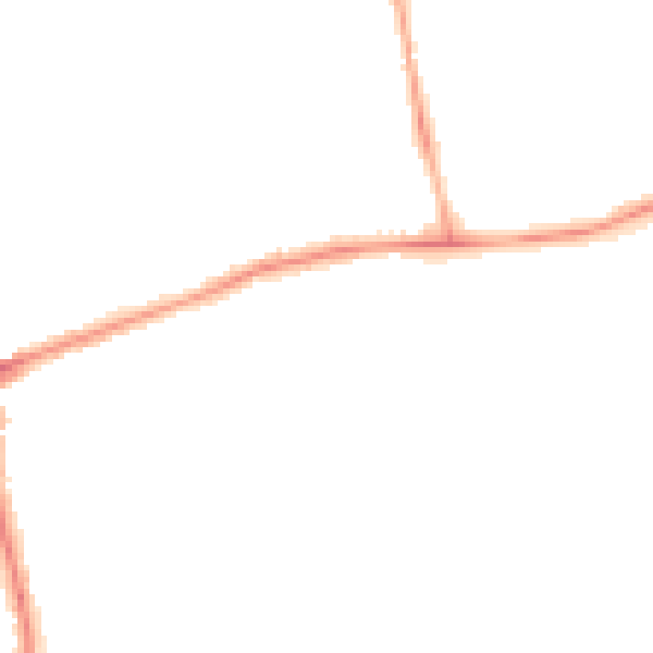 Night-time road noise heatmap for NE12 8AG