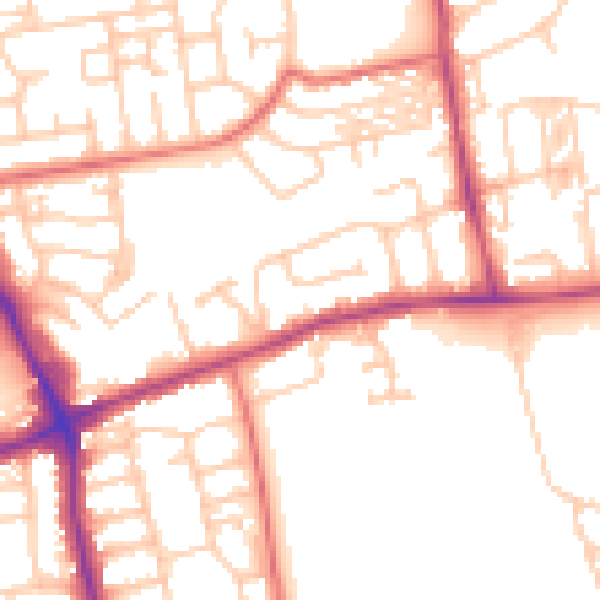 Daytime road noise heatmap for NE12 8BH
