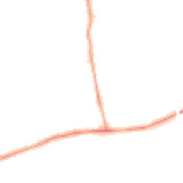 Night-time road noise heatmap for NE12 8BN