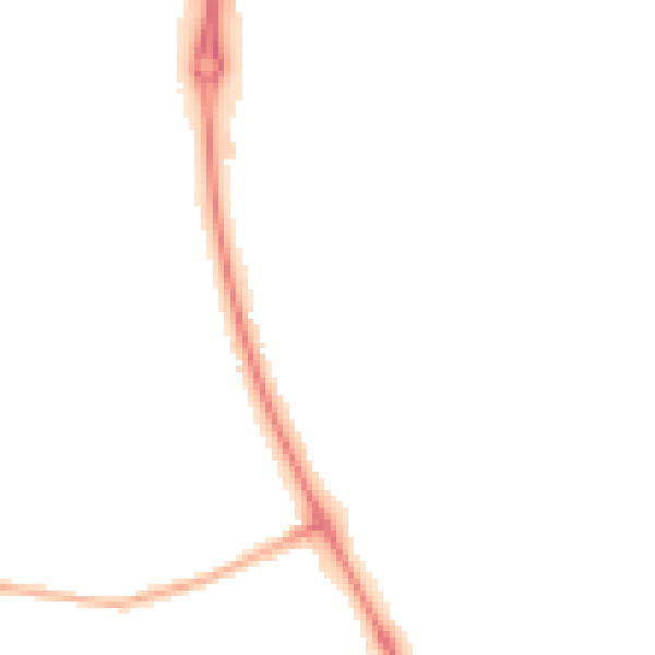 Night-time road noise heatmap for NE12 8EN