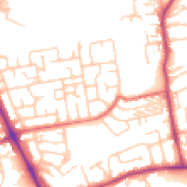 Daytime road noise heatmap for NE12 8HL
