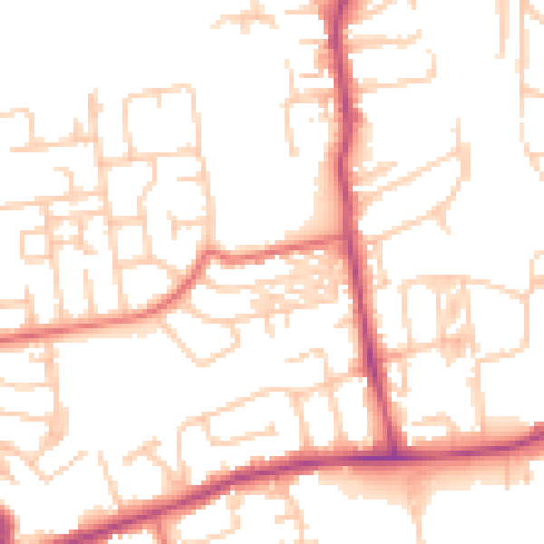 Daytime road noise heatmap for NE12 8LA