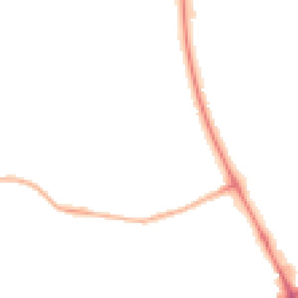 Night-time road noise heatmap for NE12 8LY