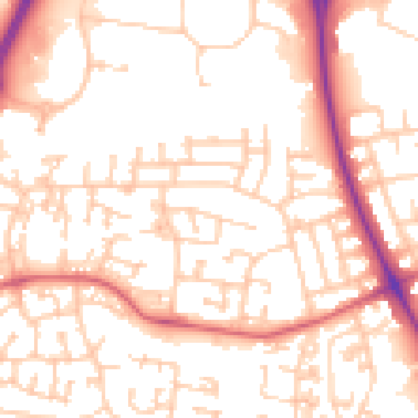 Daytime road noise heatmap for NE12 8NA