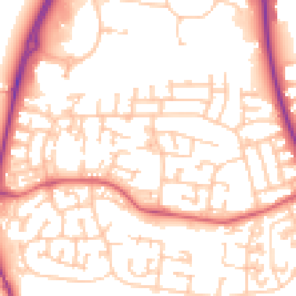 Daytime road noise heatmap for NE12 8TG
