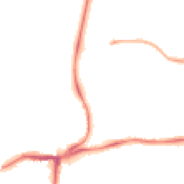 Night-time road noise heatmap for NE12 8TR